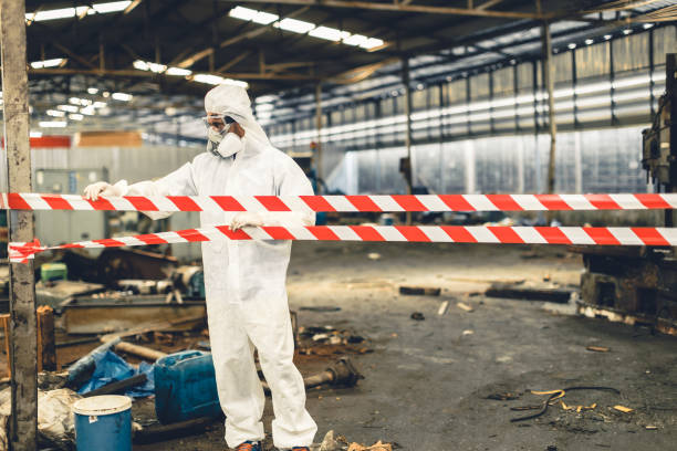 Professional Biohazard Cleanup technician working in Shoreham, NY
